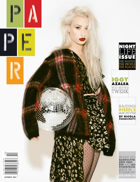 女说唱歌手Iggy Azalea 登上 PAPER 杂志封面.. 照片风格性感 (6张照片)