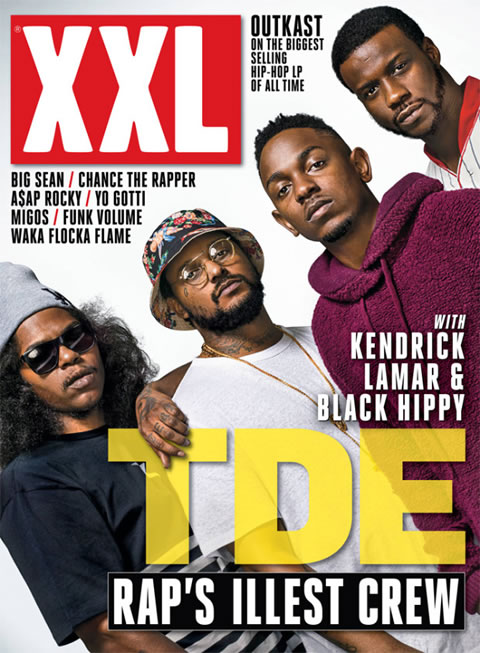 Rap’s illest Crew! 新巨星Kendrick Lamar带领他的团体Black Hippy侵袭XXL杂志封面