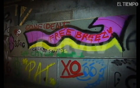 Free Breezy! 巨星Justin Bieber涂鸦作画支持好兄弟Chris Brown..要求放人 (4张图片)