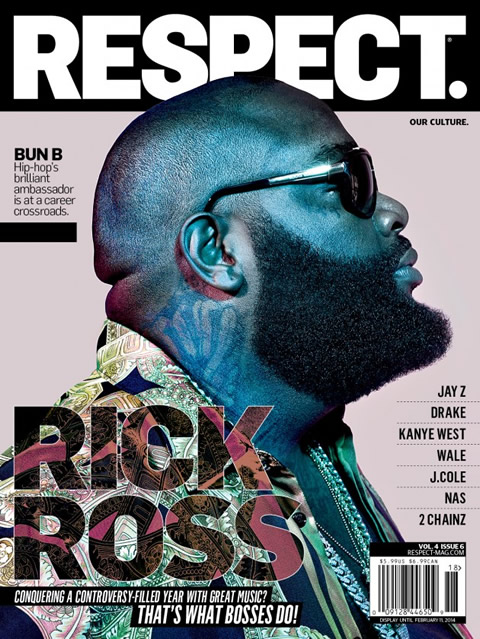 大老板 Rick Ross 登上 RESPECT 杂志封面 (图片)
