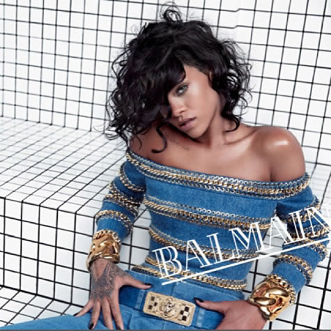 Rihanna出现在Balmain时尚品牌春季宣传海报中 (5张照片)