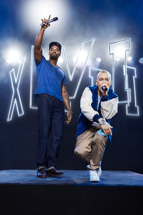 底特律英雄Eminem和底特律雄狮外接手卡尔文·约翰逊共同登上ESPN杂志封面 (图片)