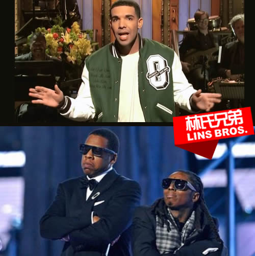 Drake模仿Lil Wayne, Jay Z 出现在SNL的系列节目：他们成为巨星前.. (视频)