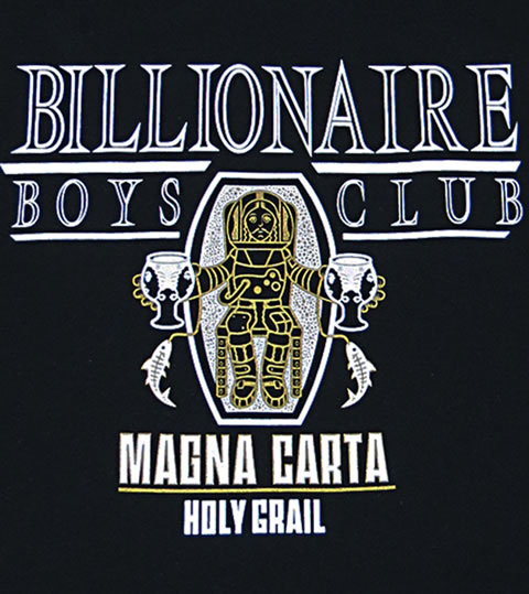 Jay Z和Billionaire Boys Club品牌合作的Magna Carta Holy Grail上衣T Shirt (照片)