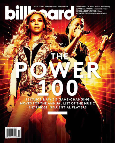 Beyoncé和老公Jay Z史无前例登顶Billboard Power 100榜单，音乐行业最有权势人物 (图片)