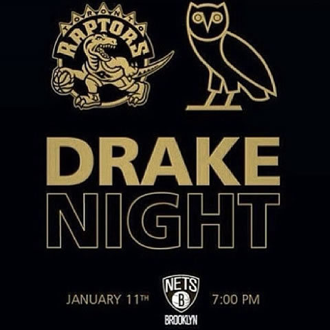 Drake之夜! NBA多伦多猛龙形象大使Drake现场亲自介绍球队球员一一入场 (视频)