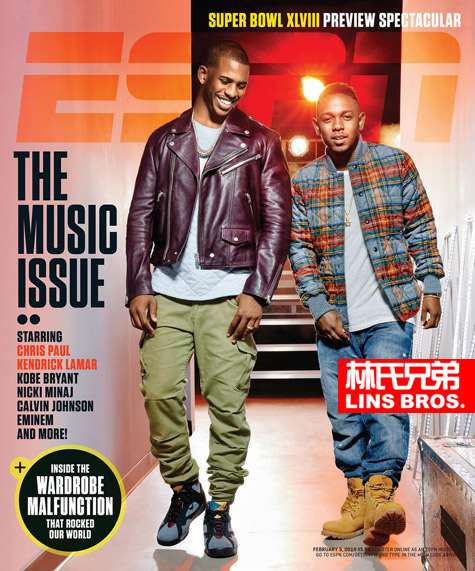 NBA巨星保罗和Dr. Dre徒弟Kendrick Lamar共同登上ESPN杂志封面 (照片)