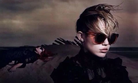 嘻哈爱好者Miley Cyrus进入时尚界为Marc Jacobs 2014春夏时装做模特 (照片)