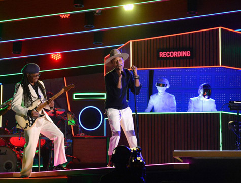 Daft Punk 联合Pharrell, Stevie Wonder在56届格莱美表演 (视频/2014 Grammys)