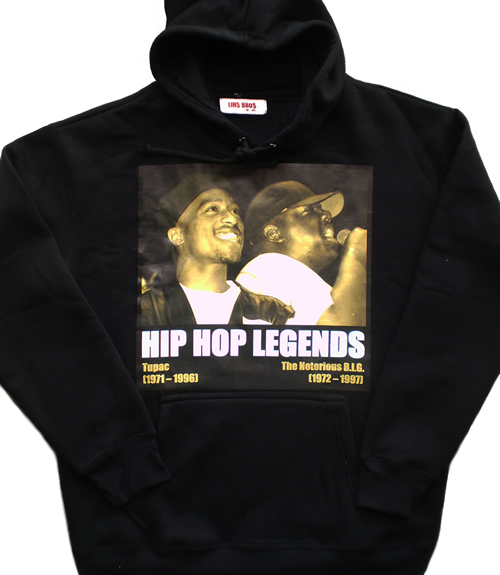 @林氏兄弟LINSBROS商城：Tupac x Biggie卫衣 嘻哈传奇纪念金色 连帽卫衣登陆