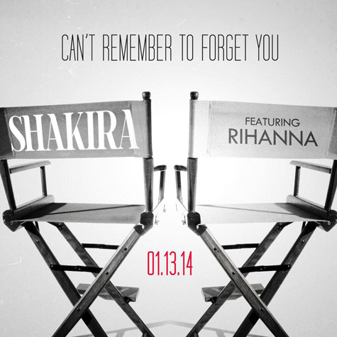 Rihanna 同事巨星 夏奇拉Shakira合作单曲Can’t Remember to Forget You封面 (图片)