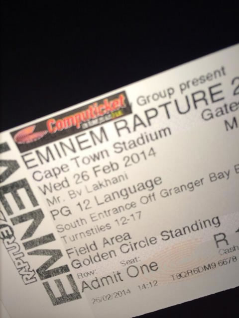 Eminem转战南非开普敦..举行Rapture 2014巡回演唱会 (12张照片)