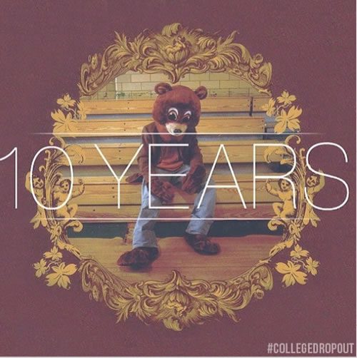 10年了! Kanye West和未婚妻卡戴珊一起庆祝首张专辑College Dropout发行10周年 (照片)