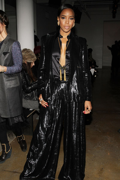 纽约时装周! Kelly Rowland时尚装扮出现在顶级时装周现场 (6张照片)