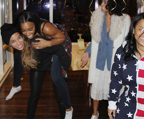 Beyoncé和她妹妹Solange一起助阵Kelly Rowland的33岁生日Party (7张照片)