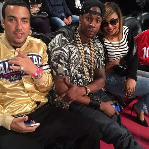 嘻哈明星“摧毁”NBA全明星赛观众席头排..Diddy, Drake, Kendrick Lamar, 2 Chainz (照片)