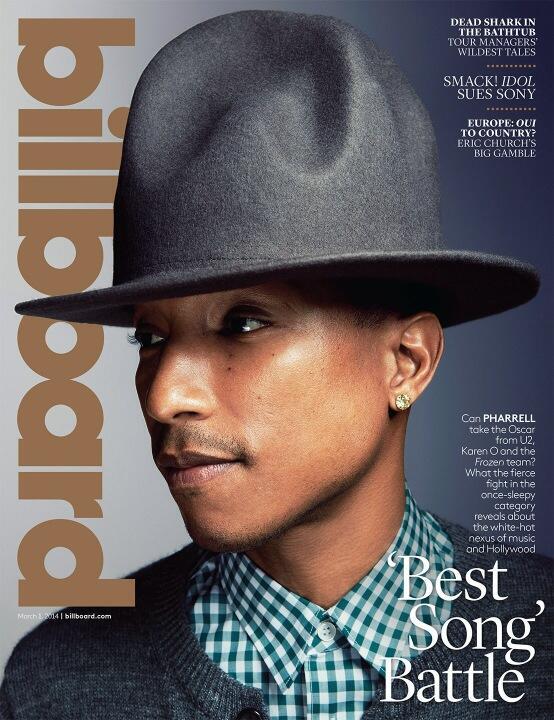 Pharrell和他的帽子登上 Billboard 杂志封面 (图片)