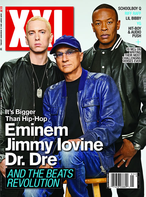 三大力量! Eminem和师父Dr. Dre & Jimmy Iovine登上XXL杂志封面 (图片)