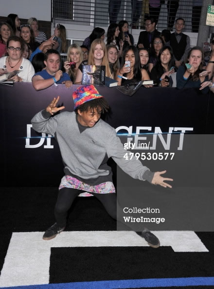 Will Smith儿子Jaden Smith出席新电影分歧者Divergent首映..Jaden抢了风头 (10种表情)