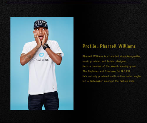 Pharrell将和Uniqlo服装公司合作推出限量版T恤 (7张照片)