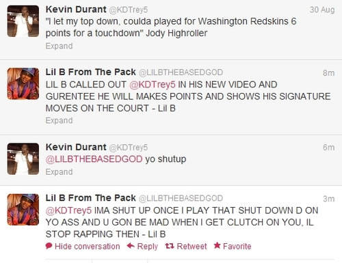 没完没了! NBA超级巨星凯文·杜兰特的敌人Lil B发布歌曲Fuck Kevin Durant (视频)