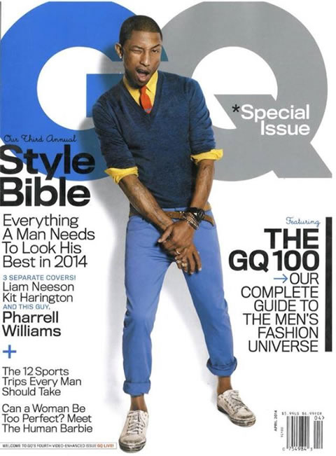 时尚先生Pharrell登上GQ杂志封面 (April 2014)