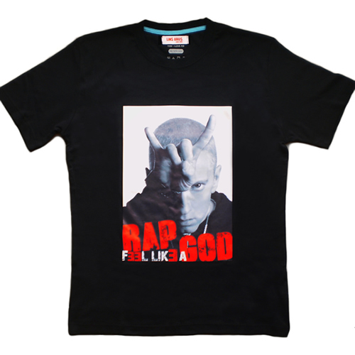 @林氏兄弟LINSBROS 嘻哈商店: 黑白红Eminem x Rap God T恤登陆