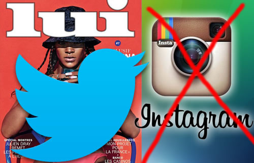 Rihanna发布“露点”封面受到Instagram的威胁..她无奈转向推特发布无码照片 (更新)