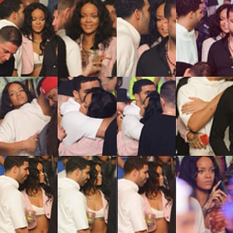 Drake紧紧拥抱他的“情人”Rihanna..RiRi在背后抱住她的“男人”  (照片+视频)