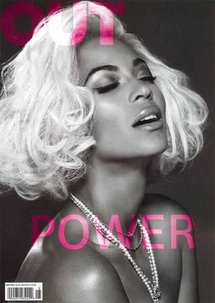 Beyoncé登上同性恋杂志Out封面..玛丽莲·梦露风格 (照片)