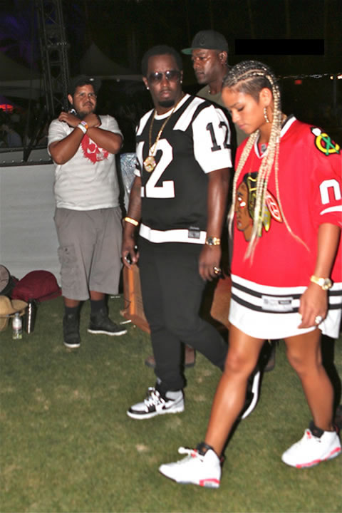 Diddy和他的女人Cassie在Coachella音乐节..Cassie有了新的造型 (照片)