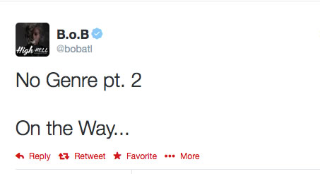 B.o.B也宣布他的新Mixtape..名称为‘No Genre 2′ (图片)