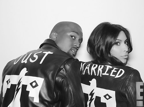 第一张官方Kanye West和妻子卡戴珊婚礼照片公布..第一张成为夫妻后接吻照 (照片) 