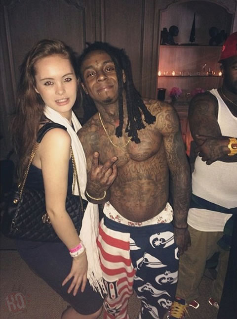 幸福! Lil Wayne赤裸上身参加 莱昂纳多·迪卡普里奥Party..和6个美女亲密合影 (8张照片)