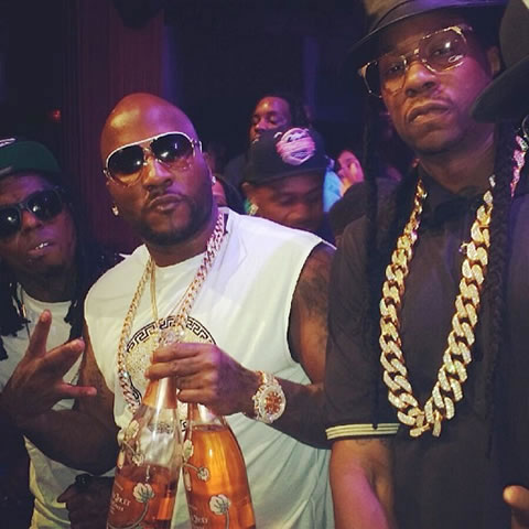 Lil Wayne和Young Jeezy & 2 Chainz出席梅威瑟拳击赛胜利庆功Party (照片)