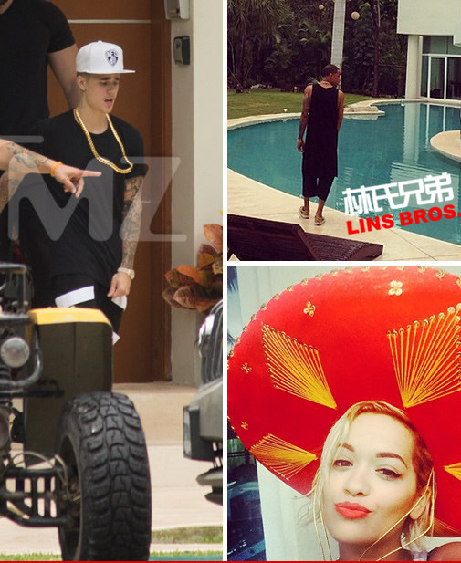 Justin Bieber远离风暴离开美国在墨西哥豪华度假区放松..Jay Z性感女艺人“陪着” (9张照片)