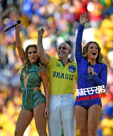 詹妮弗·洛佩兹, Pitbull在2014巴西世界杯开幕式演出 (视频+照片)