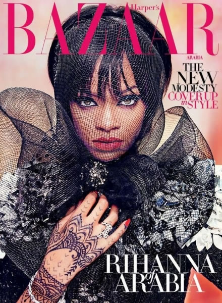 Rihanna登上Harper’s Bazaar Arabia杂志封面 (8张漂亮照片)