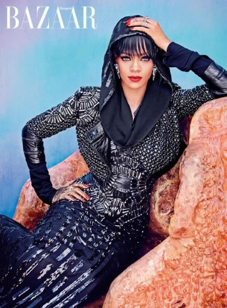 Rihanna登上Harper’s Bazaar Arabia杂志封面 (8张漂亮照片)