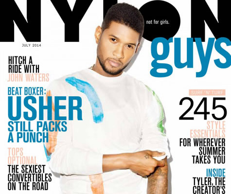 Usher登上Nylon Guys杂志封面..看起来很年轻 (5张照片)