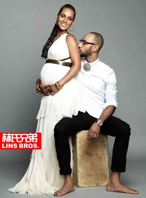Alicia Keys和老公Swizz Beatz将迎接他们的第二个孩子..无预兆肚子很大了 (照片)