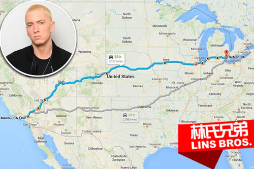 Eminem的另一个秘密：开车开了整个美国3300公里1天半..只为了这件事..非常敬业 