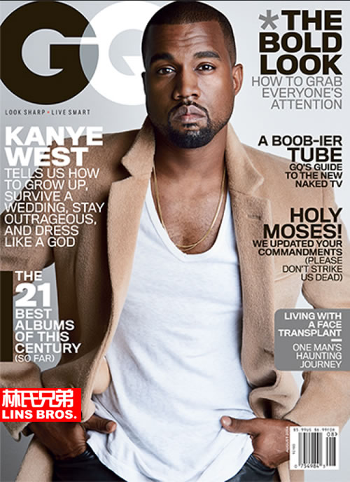 Kanye West登上GQ杂志8月期刊封面 (照片)