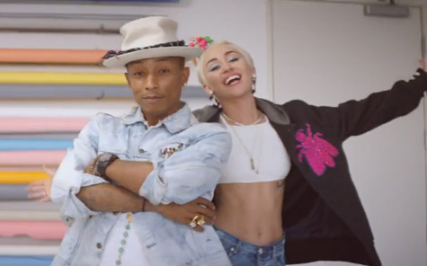 Pharrell Williams与Miley Cyrus火爆单曲Come Get It Bae官方MV (视频)