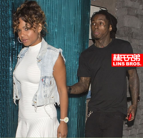 谈恋爱或没谈? Lil Wayne与女艺人Christina Milian一起吃晚饭..很神秘的样子 (照片)