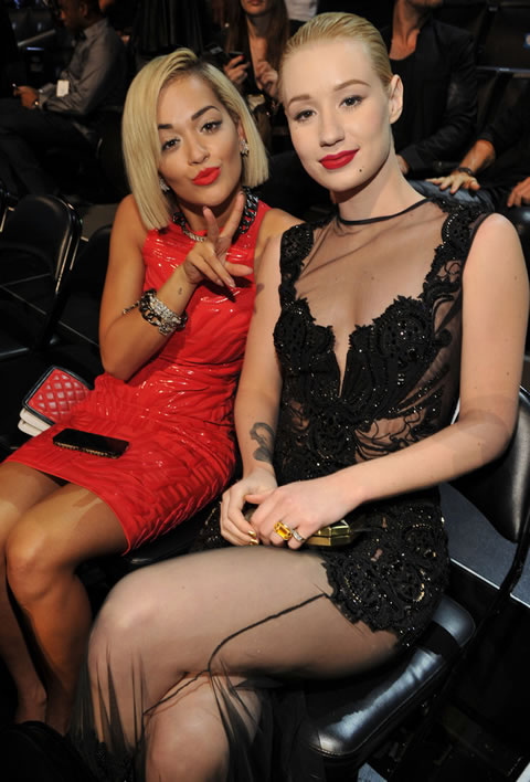 太亲密了这个..Iggy Azalea与Rita Ora在Made In America音乐节演出 (照片)