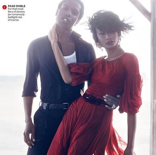 ASAP Rocky和女友Chanel Iman在Vogue杂志内页跳辣舞，这是两人第一次 (8张照片)