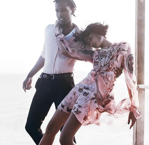 ASAP Rocky和女友Chanel Iman在Vogue杂志内页跳辣舞，这是两人第一次 (8张照片)