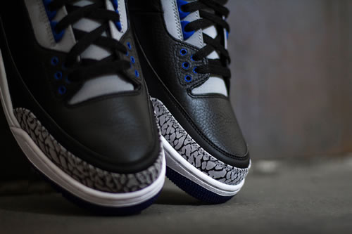 近距离看看新款Air Jordan 3 Retro “Sport Blue”球鞋细节 (5张照片)