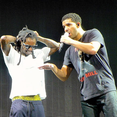 Lil Wayne开始落后..Drake vs. Lil Wayne联合Battle演唱会徒弟领先 (8张照片)